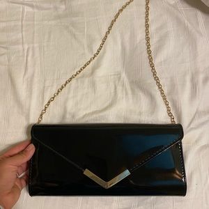 Aldo Black Clutch with chain